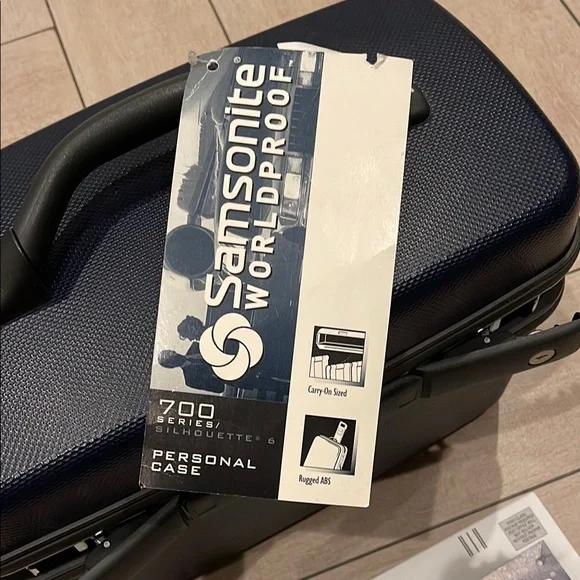 Samsonite 7000 Series Personal Carry-On Case, Midnight Blue, Vintage 90s - Picture 2 of 4